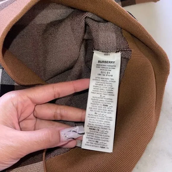 Burberry Kammie Check Pencil Skirt in Birch Brown - Picture 17 of 17